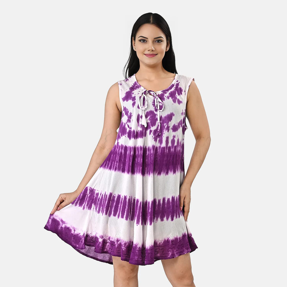 La Marey Grey Tie Dye Umbrella Dress - One Size Fits Most
