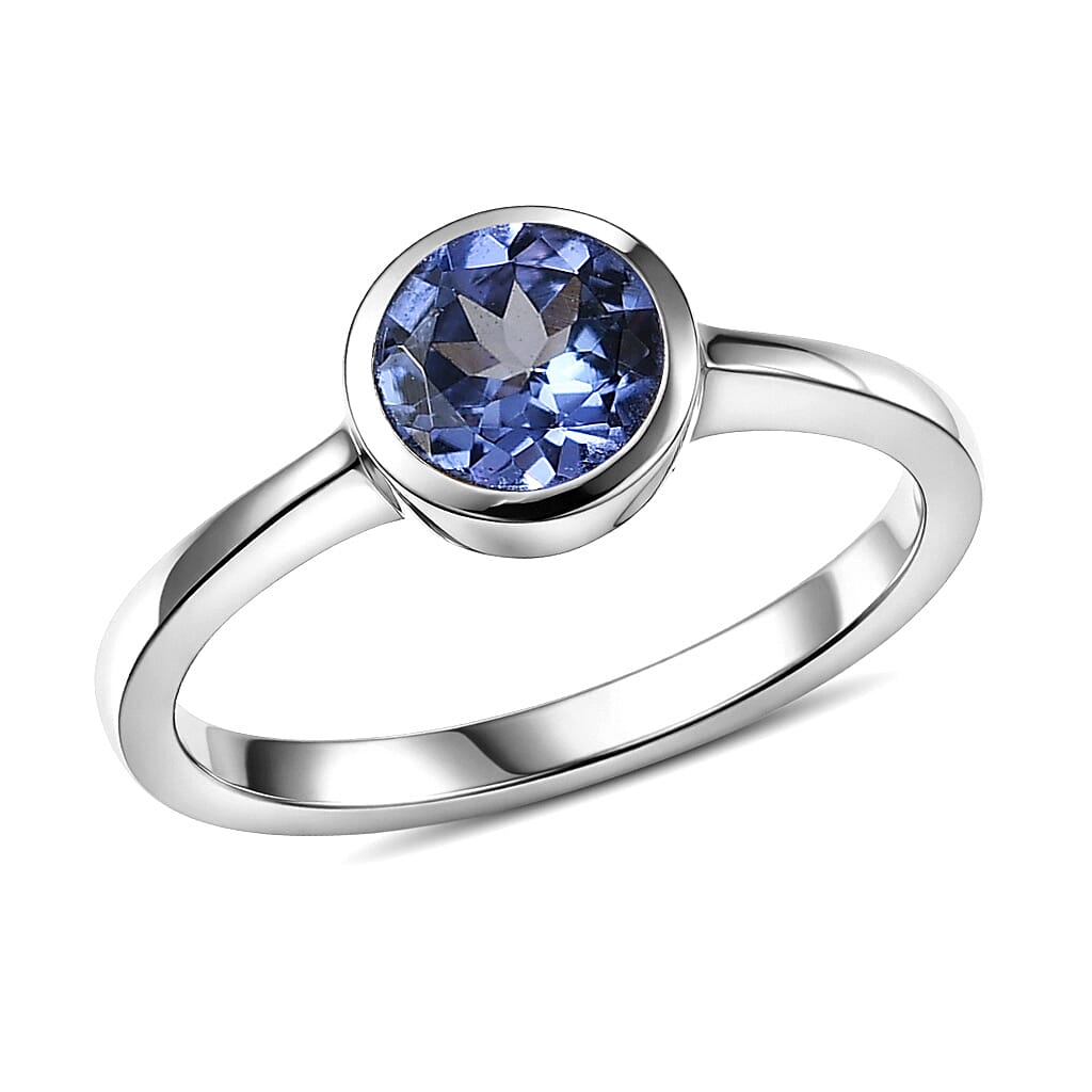 D'Joy Mozambique Garnet Solitaire Ring in 18K Vermeil YG Over Sterling Silver Size 10 0.90 ctw