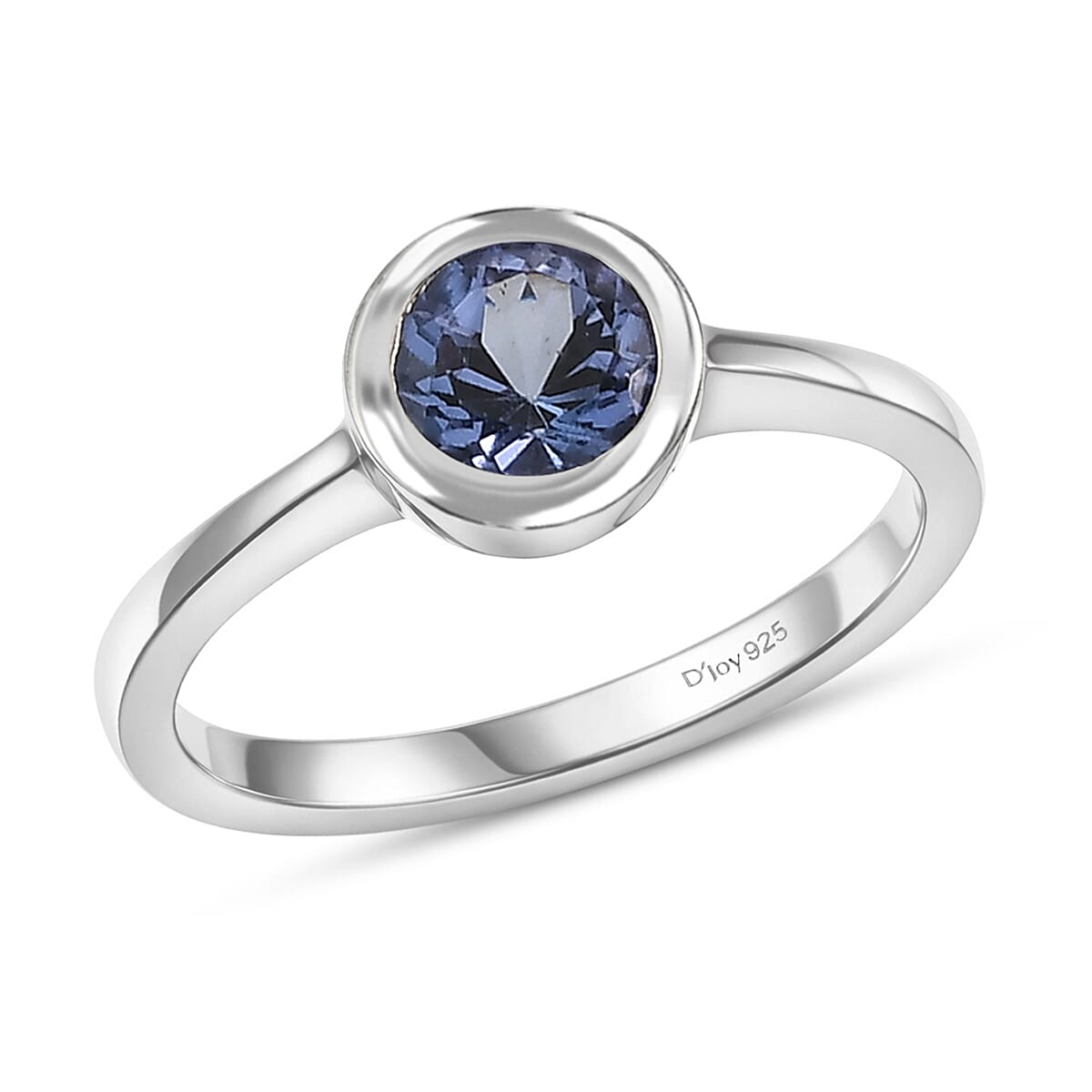 D'Joy Mozambique Garnet Solitaire Ring in 18K Vermeil YG Over Sterling Silver Size 10 0.90 ctw
