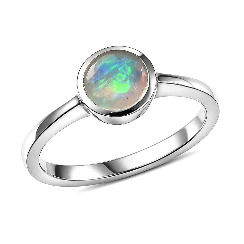 D'Joy Mozambique Garnet Solitaire Ring in 18K Vermeil YG Over Sterling Silver Size 10 0.90 ctw