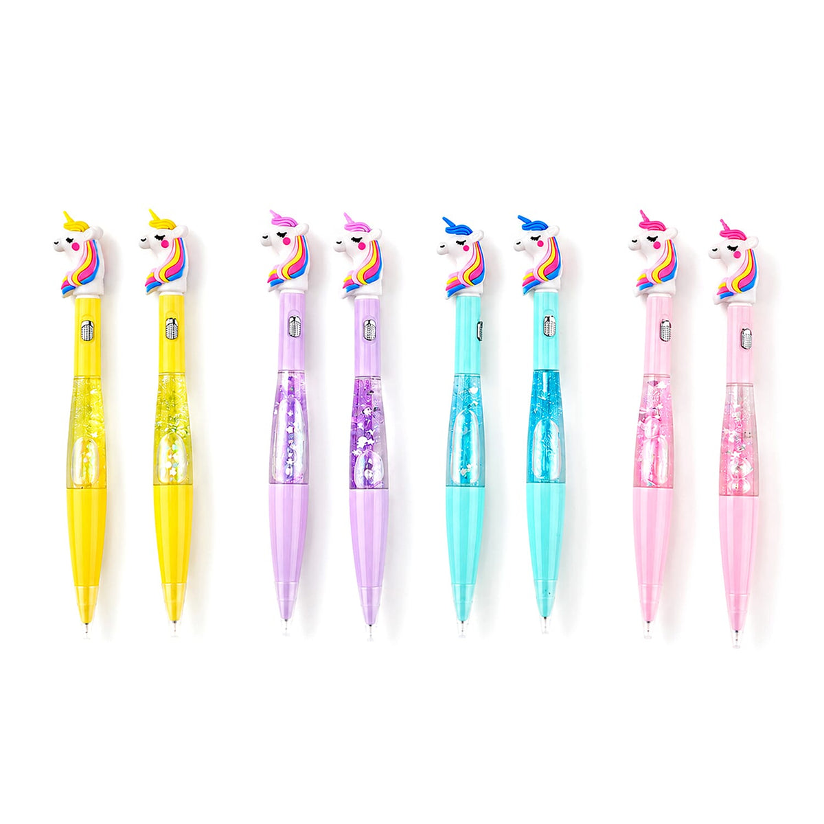 Livmore Multi Color Bear Paw Desing Set of 8 Pen Gift Set with RCB Light