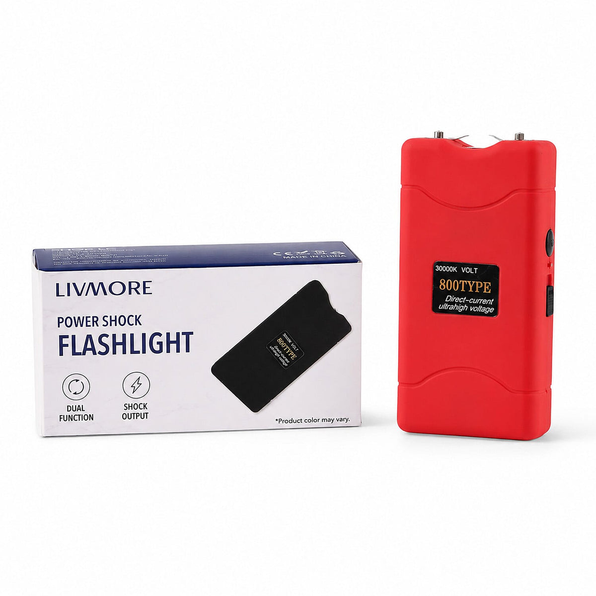 Mega Clearance Livmore Black Electric Shock Flashlight (3.74")