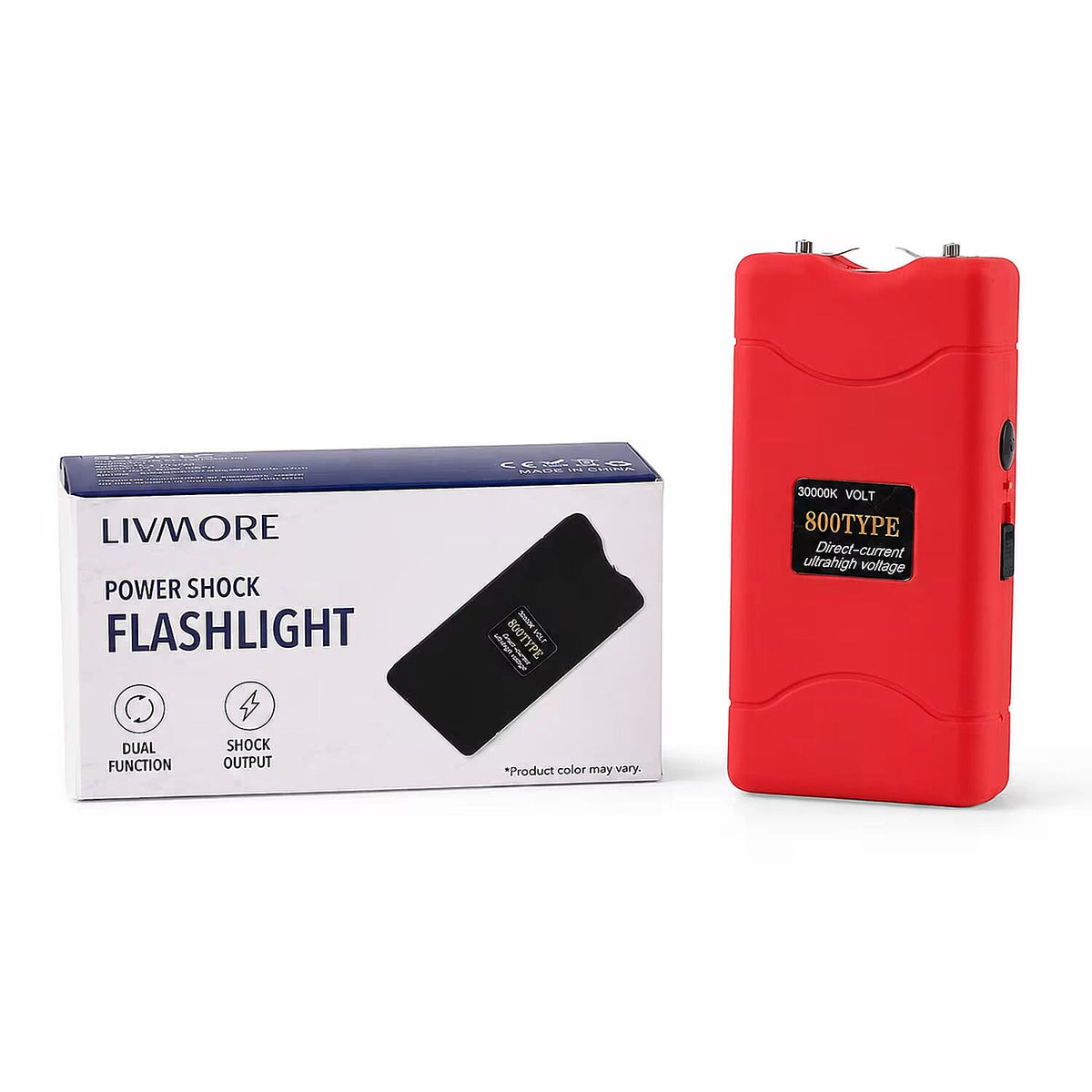 Mega Clearance Livmore Black Electric Shock Flashlight (3.74")