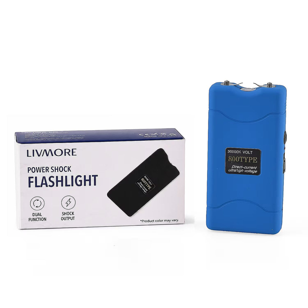 Mega Clearance Livmore Black Electric Shock Flashlight (3.74")
