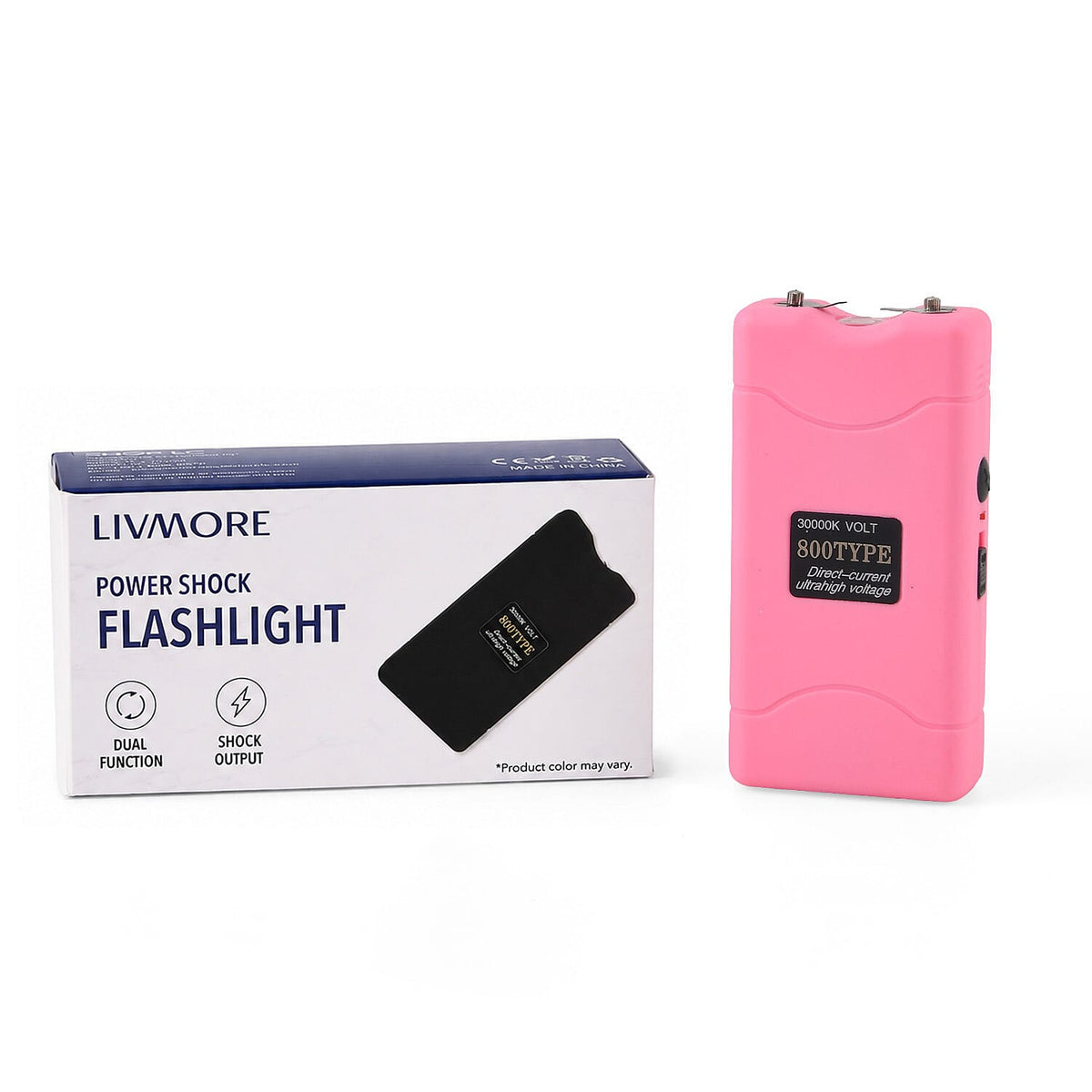 Mega Clearance Livmore Black Electric Shock Flashlight (3.74")