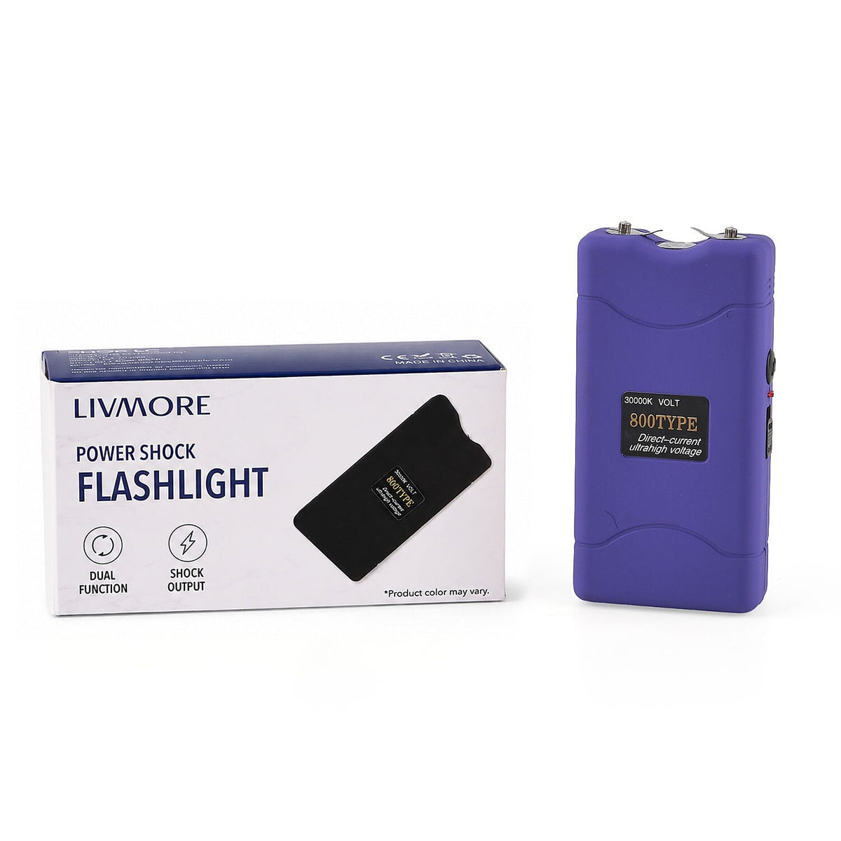 Mega Clearance Livmore Black Electric Shock Flashlight (3.74")