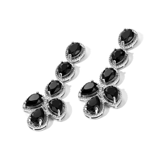 EverTrue Midnight Sapphire Earrings in Platinum Bond 12.10 ctw