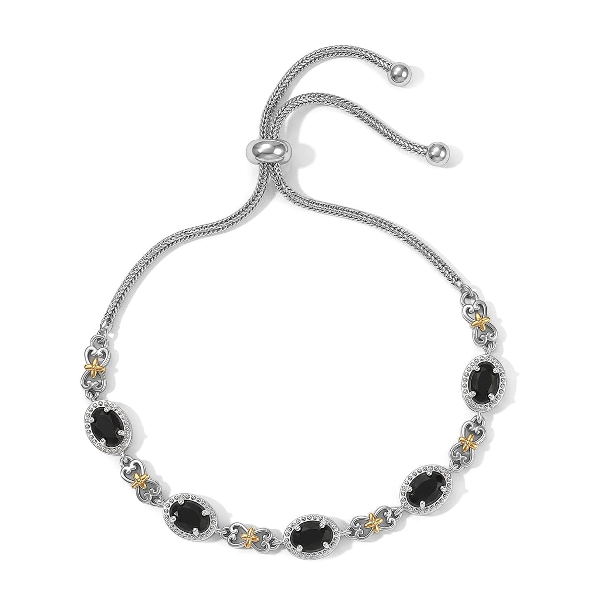 EverTrue African Amethyst 2.15 ctw Cluster Bracelet in 18K YG Plated and Platinum Bond (10.50 In)