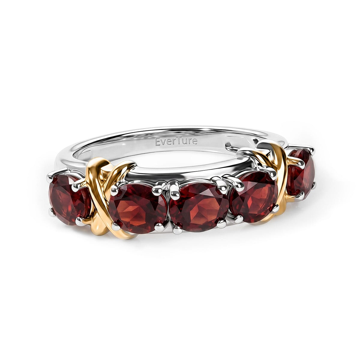 EverTrue African Amethyst Ring in 18K YG Plated and Platinum Bond (Size 10.0) 1.70 ctw