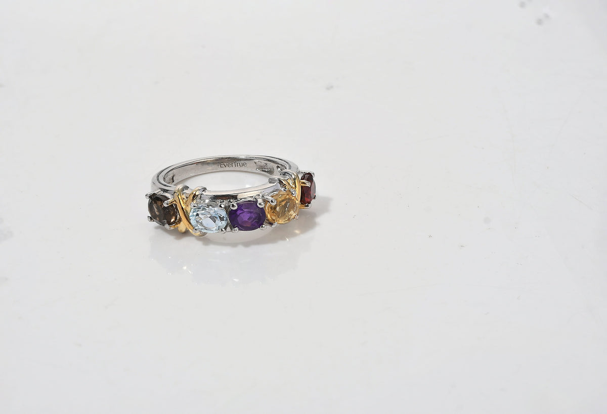 EverTrue African Amethyst Ring in 18K YG Plated and Platinum Bond (Size 10.0) 1.70 ctw