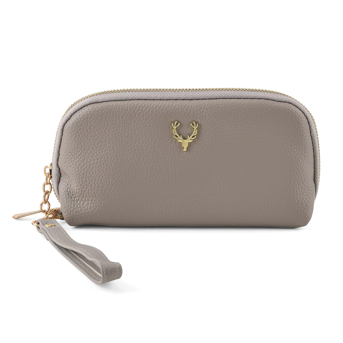 La Marey Black Genuine Leather Women''s Wallet with Wristlet Strap
