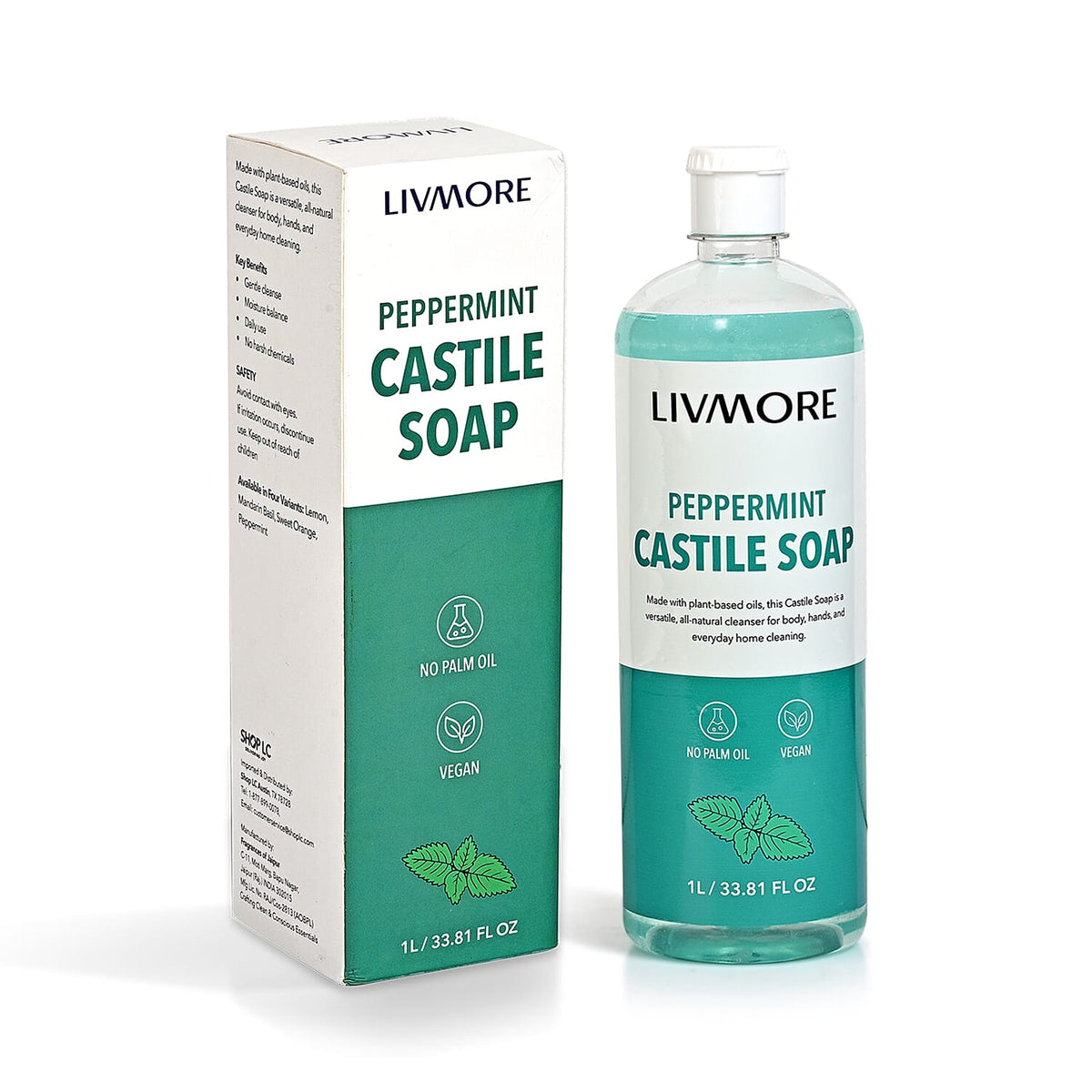 Livmore Peppermint Castile Soap 33.80oz
