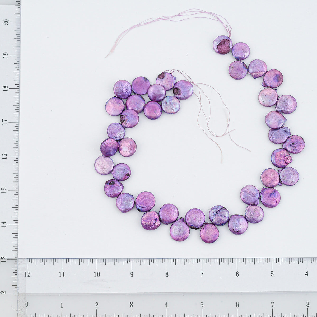 GCS Purple Pearl (D) Baroque Coin Strand (16 Inches)
