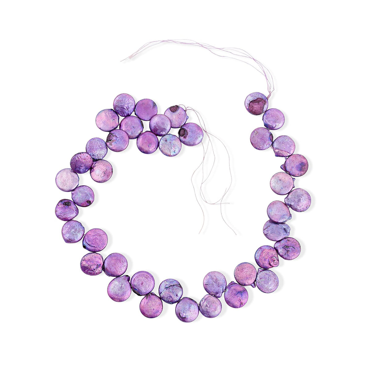 GCS Purple Pearl (D) Baroque Coin Strand (16 Inches)