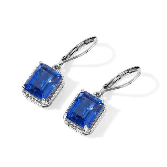 EverTrue Ceylon Color Quartz Stud Earrings in Platinum Bond 8.30 ctw