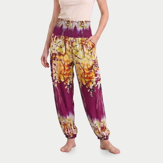 La Marey Purple Pajama Pants with 2 Pockets - One Size Fits Most