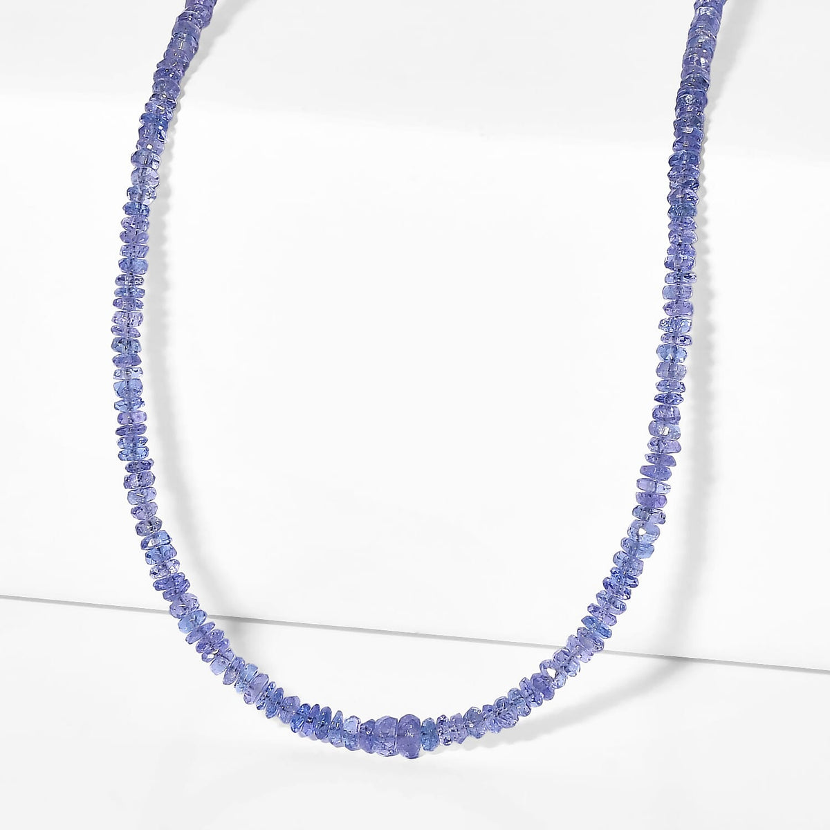 D''Joy Premium Tanzanite Necklace (18 Inches) in Rhodium Over Sterling Silver 40.00 ctw