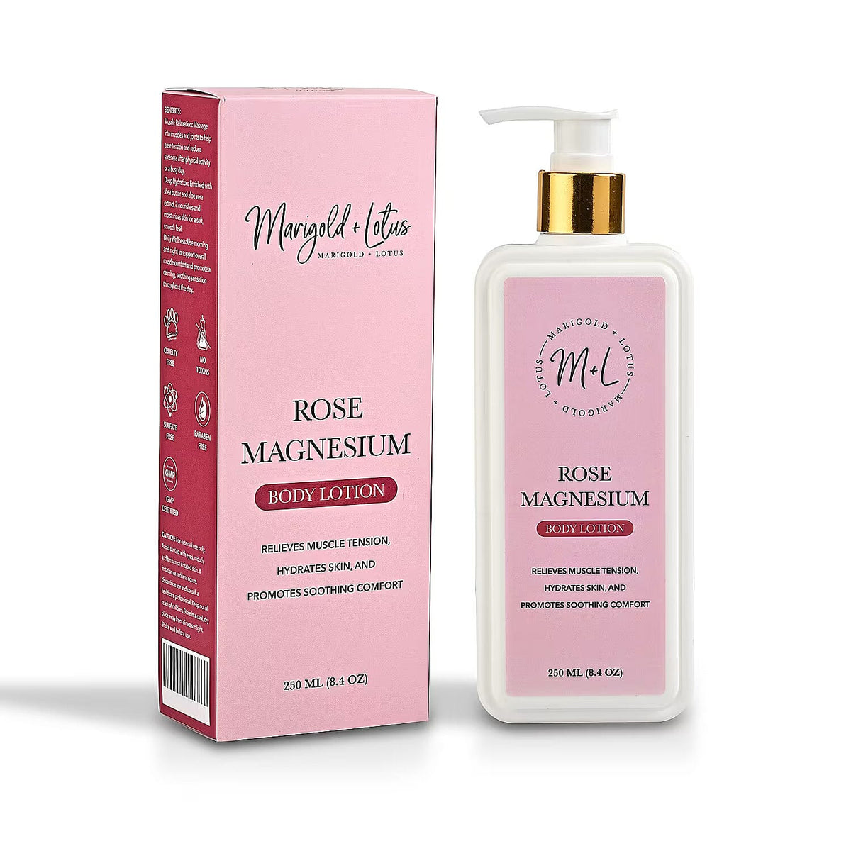 Marigold & Lotus Magnesium lotion - ROSE fragrance