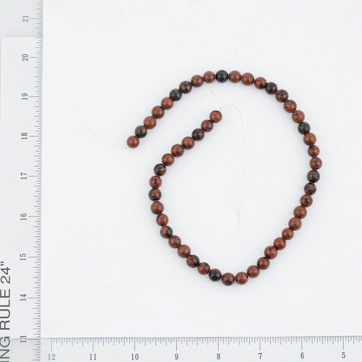 Red Obsidian Round 8mm Beads 160.43 tcw