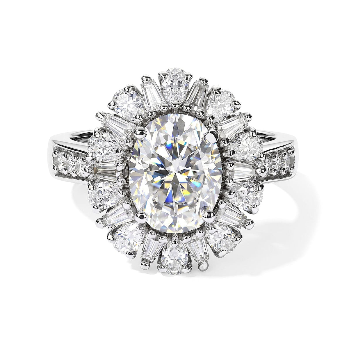 EverTrue Moissanite 3.00 ctw Ring in Platinum Bond (Size 10.0)