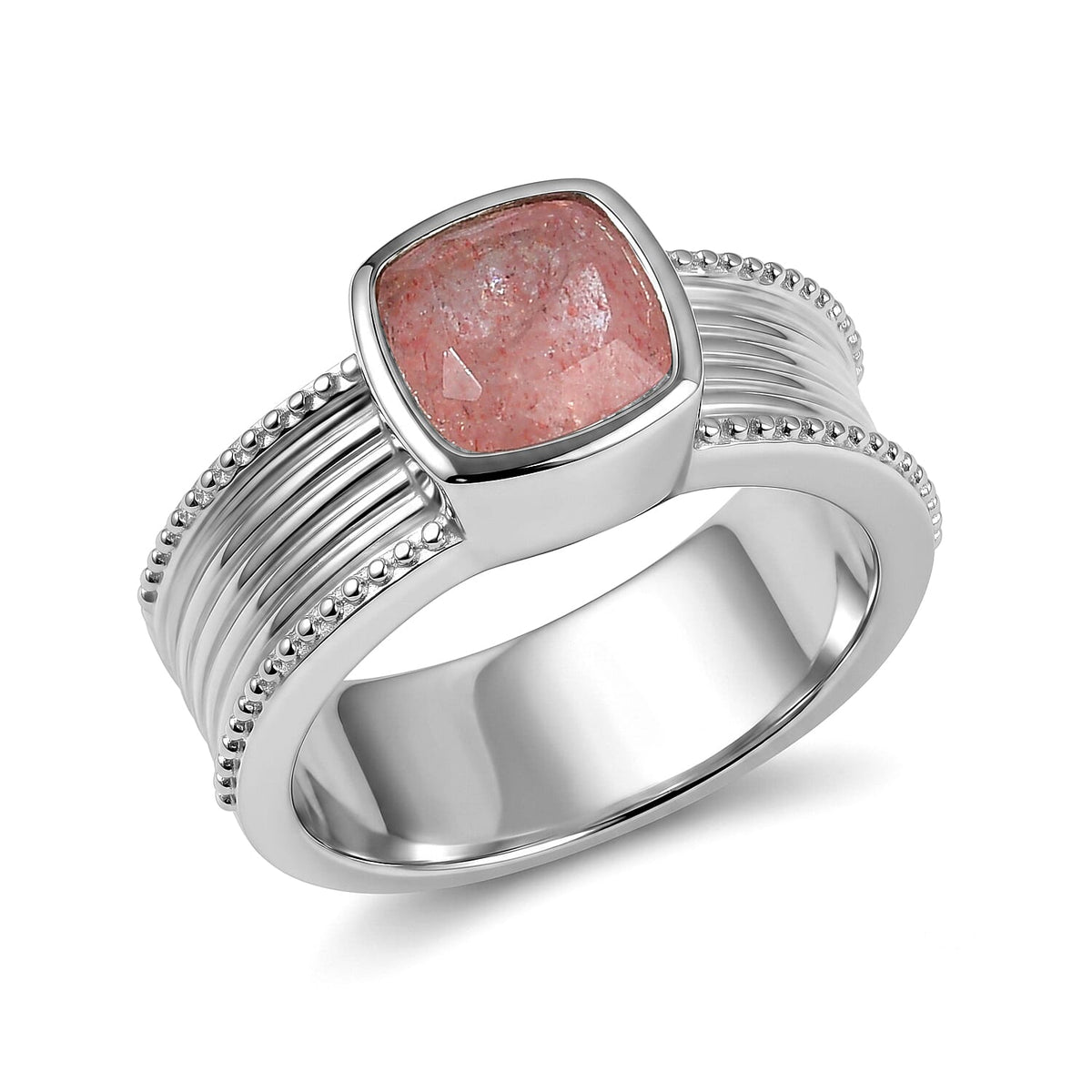 EverTrue Tanzanian Natronite Solitaire Ring in Stainless Steel (Size 10.0) 2.20 ctw