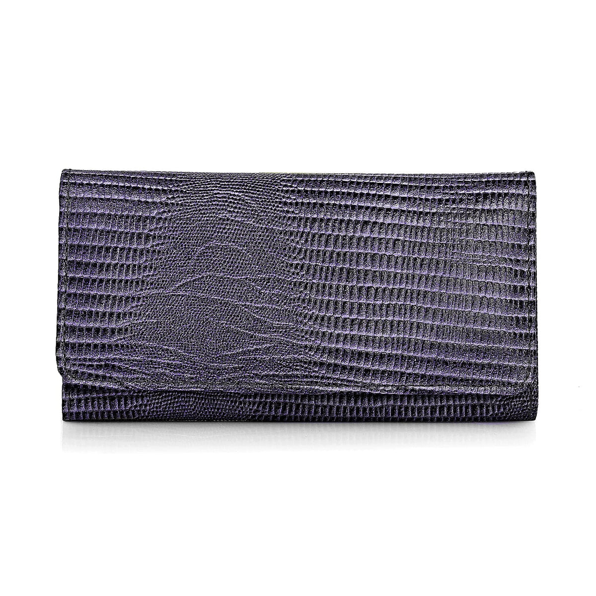 La Marey Black Python Print Genuine Leather with RFID Wallet