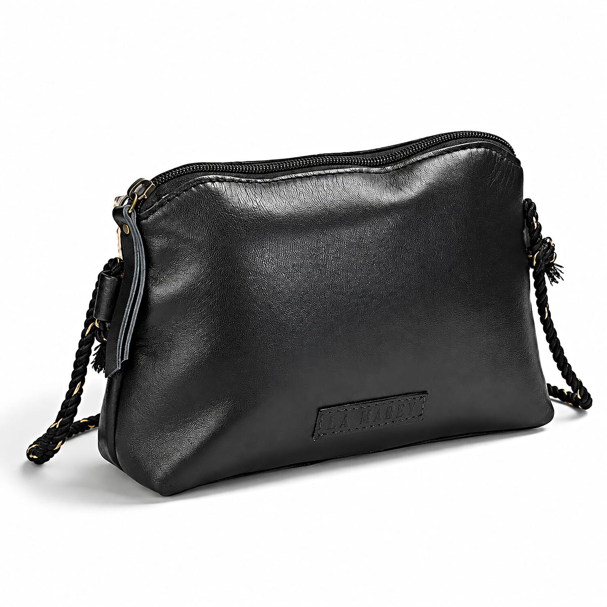 La Marey Mustard Genuine Leather Crossbody Bag