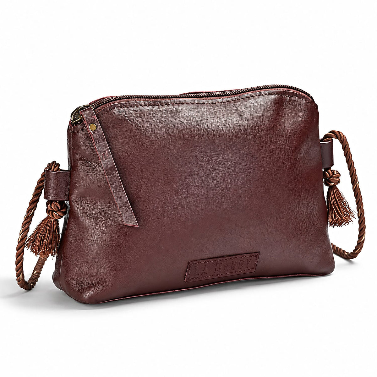 La Marey Mustard Genuine Leather Crossbody Bag