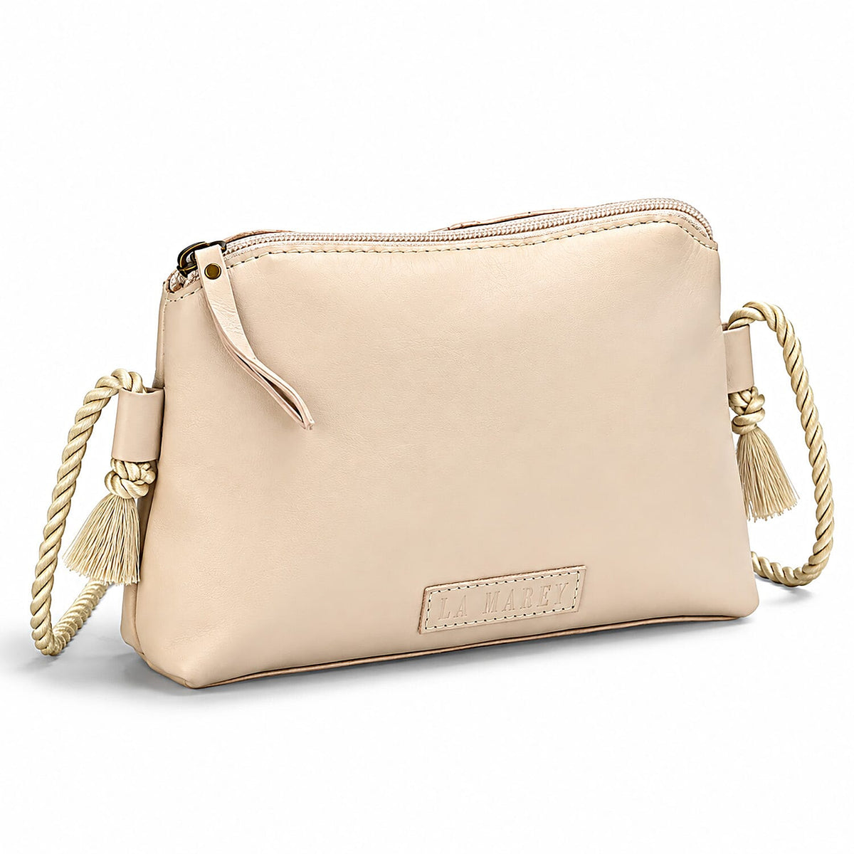 La Marey Mustard Genuine Leather Crossbody Bag