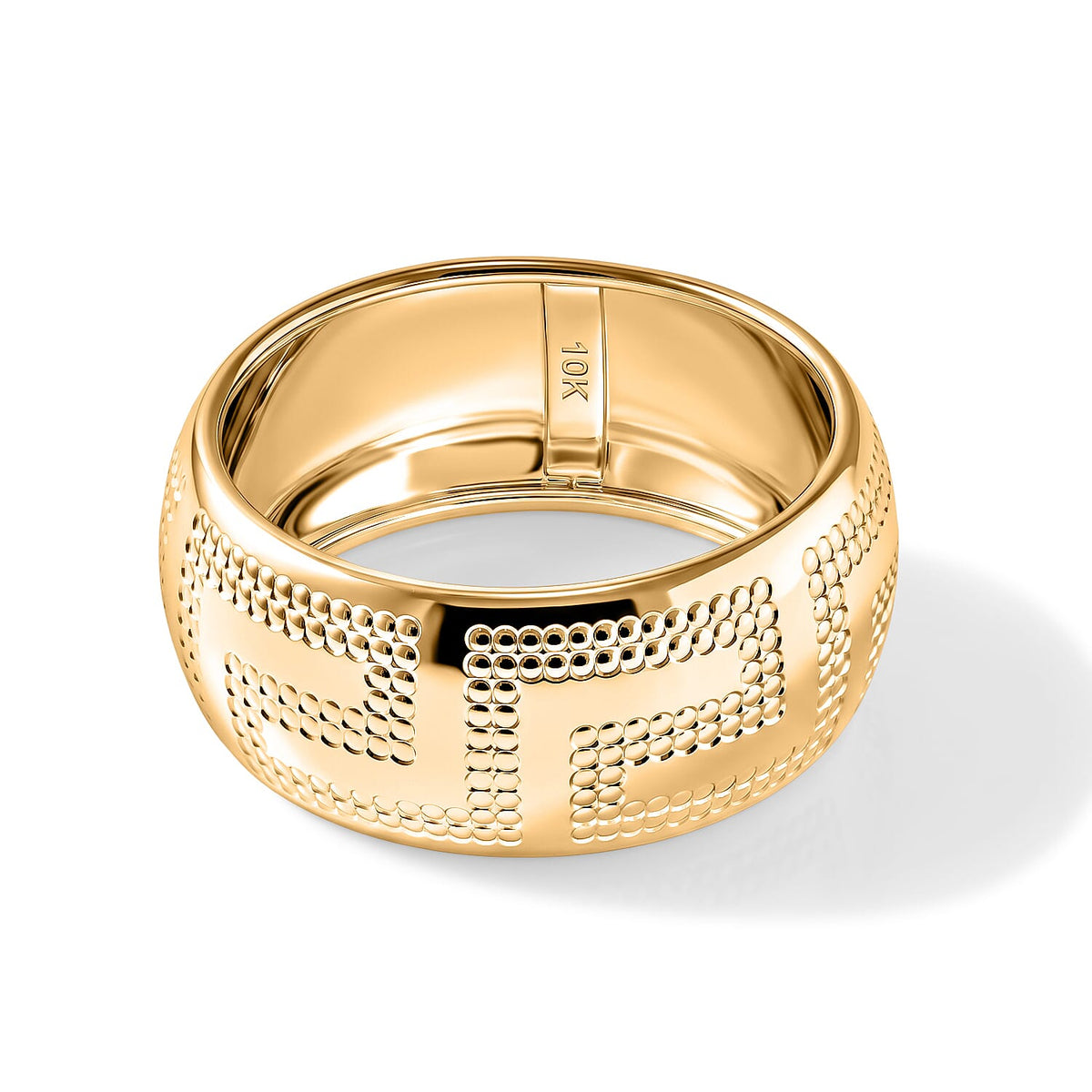 10K Yellow Gold Textured Band Ring (Size 8.0) (1.90 g)