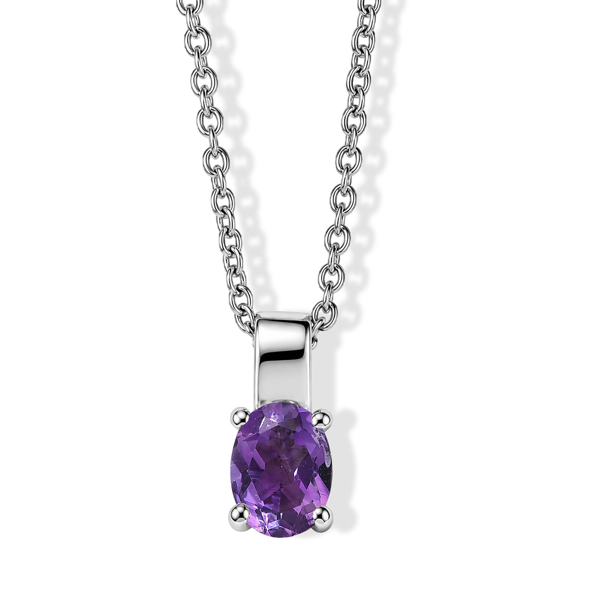 D''Joy Green Gold Quartz Pendant in Rhodium Over Sterling Silver with Stainless Steel Necklace (20 Inches) 1.15 ctw