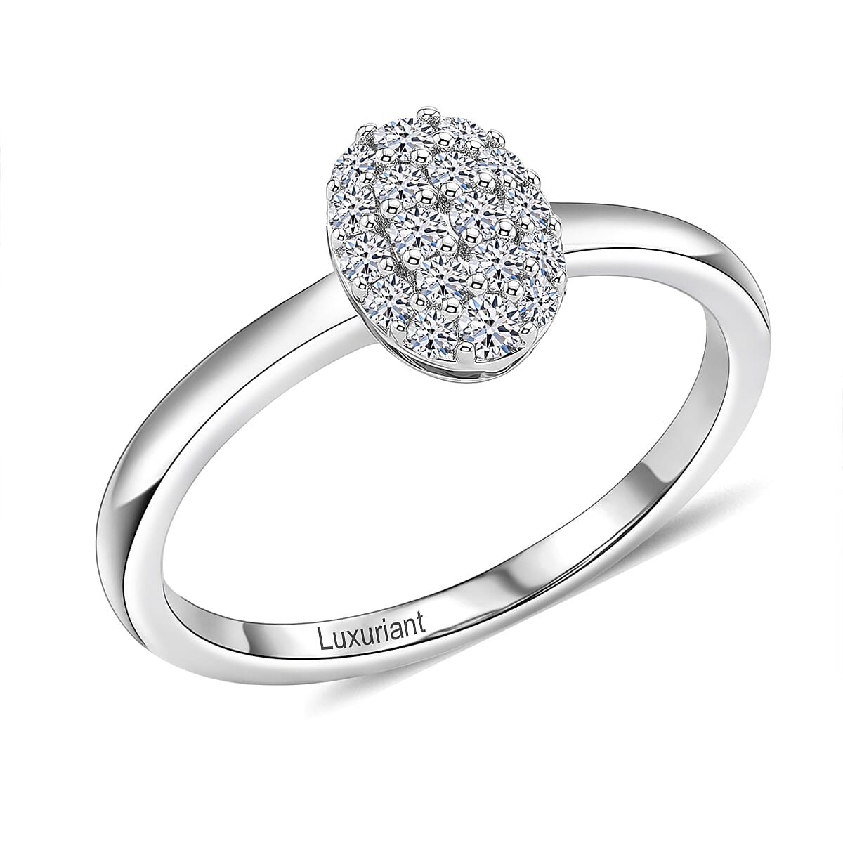 Luxuriant Lab Grown Diamond (G-H, SI) Ring in 18K Vermeil Yellow Gold Over Sterling Silver (Size 10.0) 0.15 ctw