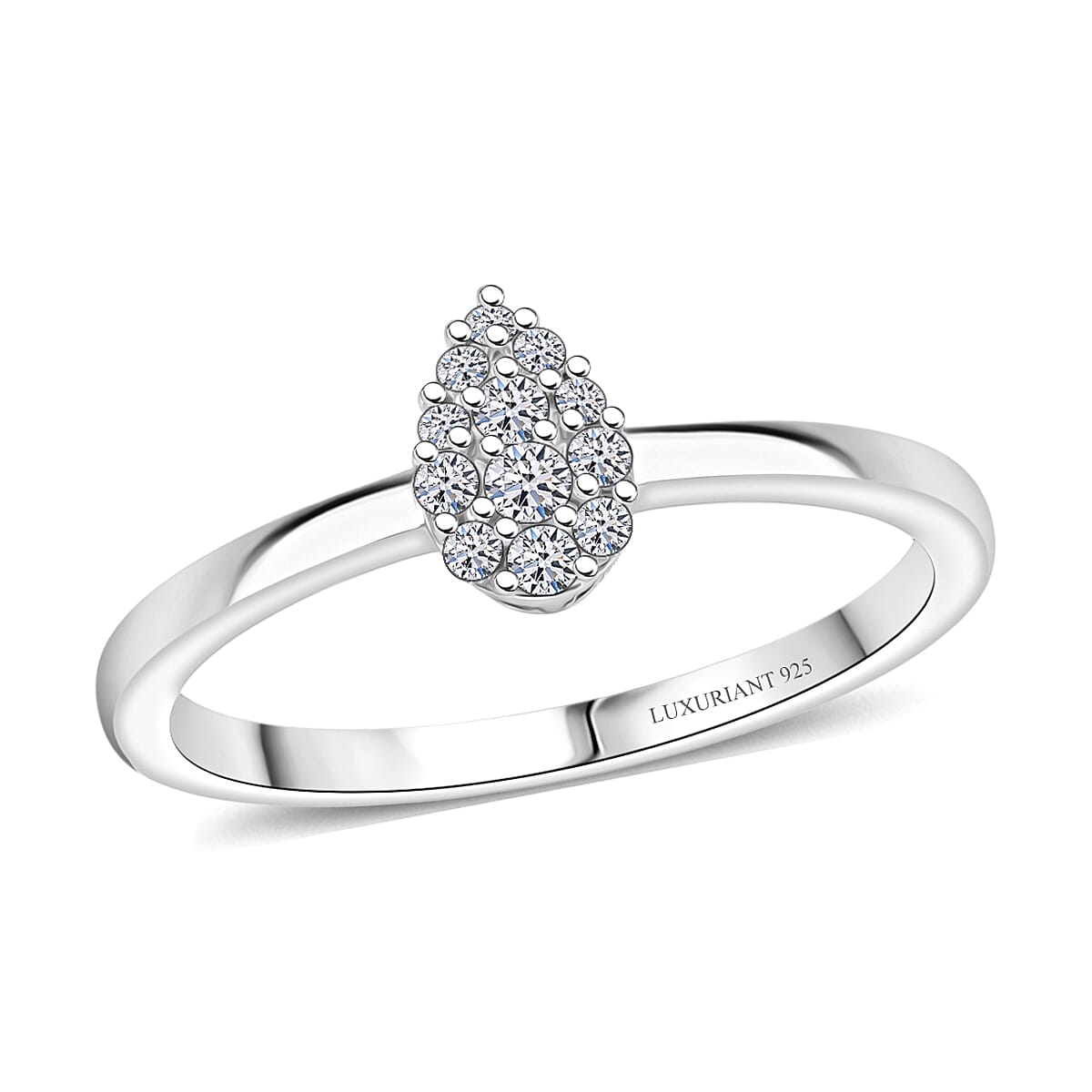 Luxuriant Lab Grown Diamond (G-H, SI) Ring in 18K Vermeil Yellow Gold Over Sterling Silver (Size 10.0) 0.15 ctw