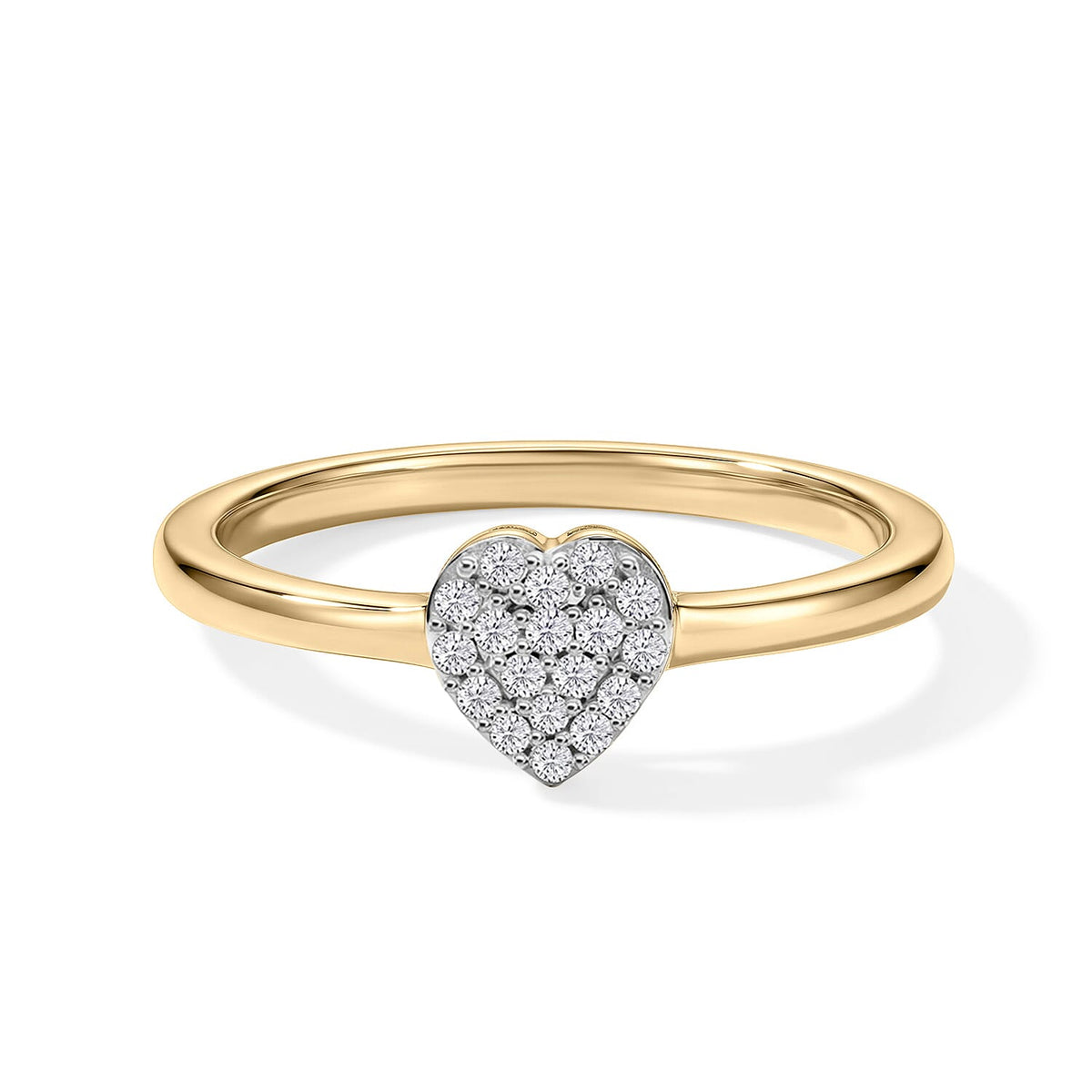 Luxuriant Lab Grown Diamond (G-H, SI) Ring in 18K Vermeil Yellow Gold Over Sterling Silver (Size 10.0) 0.15 ctw