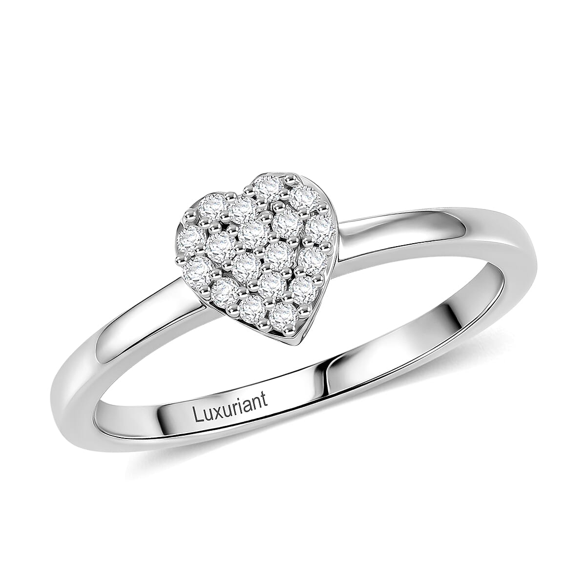 Luxuriant Lab Grown Diamond (G-H, SI) Ring in 18K Vermeil Yellow Gold Over Sterling Silver (Size 10.0) 0.15 ctw