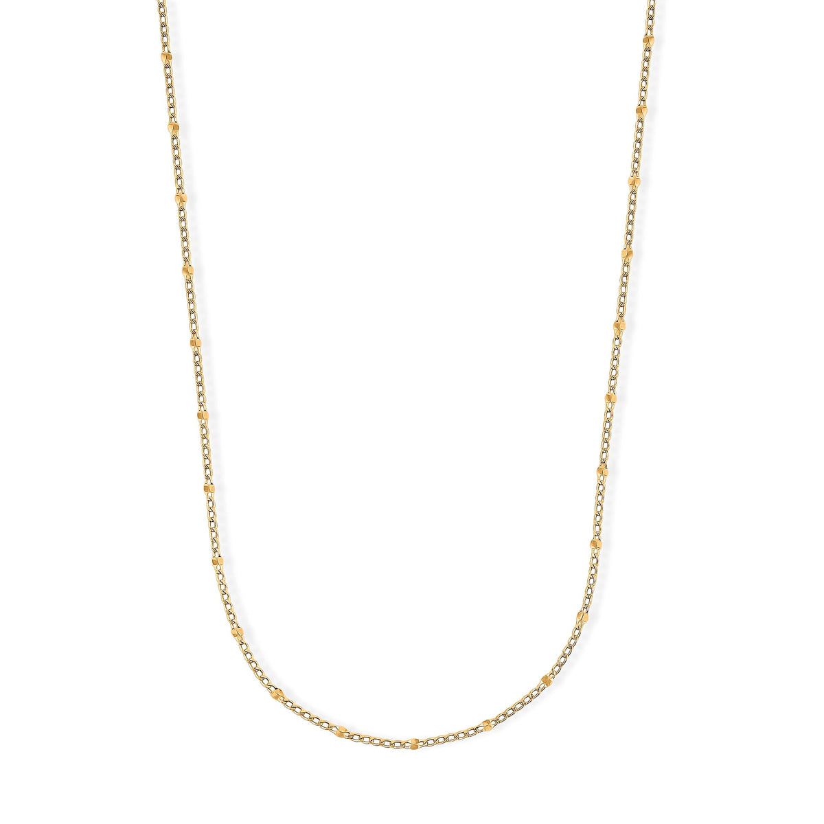 Italian 2mm Grumet Flower Necklace in 14K YG Over Sterling Silver 2.45 Grams 20 Inches
