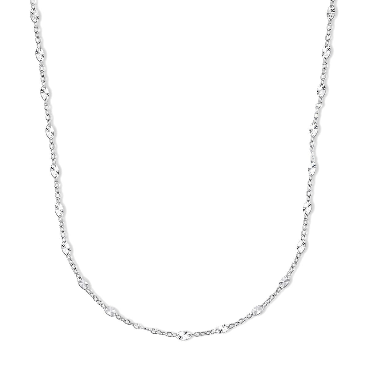 1.4mm Confetti Star Necklace in Sterling Silver 3.05 Grams 20 Inches