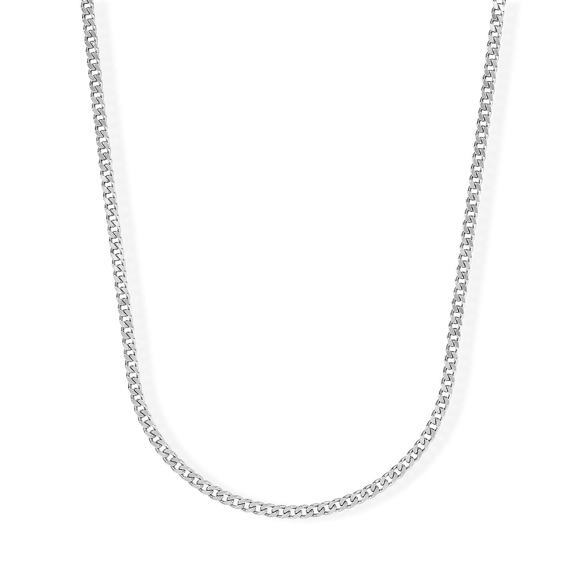 3.5mm Grumeta Super Flat Light Chain Necklace in 14K YG Over Sterling Silver 6.15 Grams 20 Inches