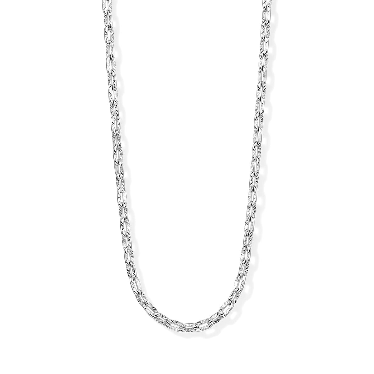 1.4mm Coffee Star Chain Necklace in Sterling Silver 2.75 Grams 20 Inches
