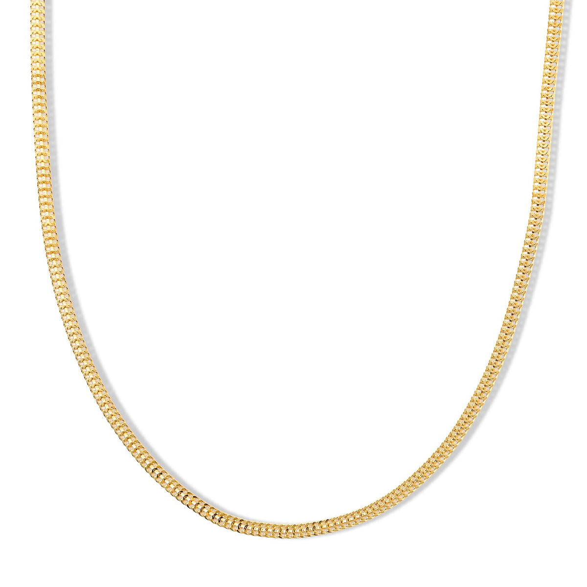 Italian 14K YG Over Sterling Silver 2mm Arrow Chain Necklace (18 Inches) (4.55 g)