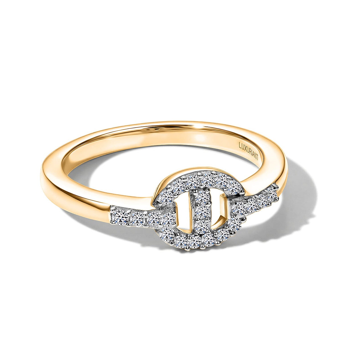 Luxuriant Lab Grown Diamond (G-H, SI) Ring in 18K Vermeil Rose Gold Over Sterling Silver (Size 10.0) 0.20 ctw