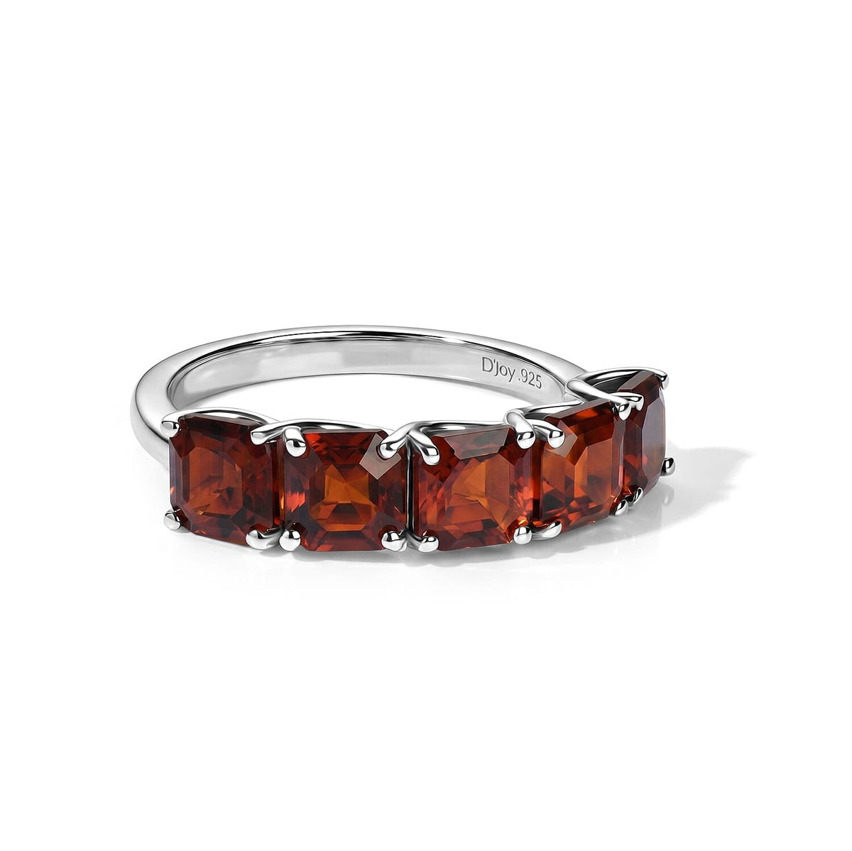 D''Joy Cherry Citrine 2.90 ctw Solitaire Ring in Rhodium Over Sterling Silver (Size 7.0)