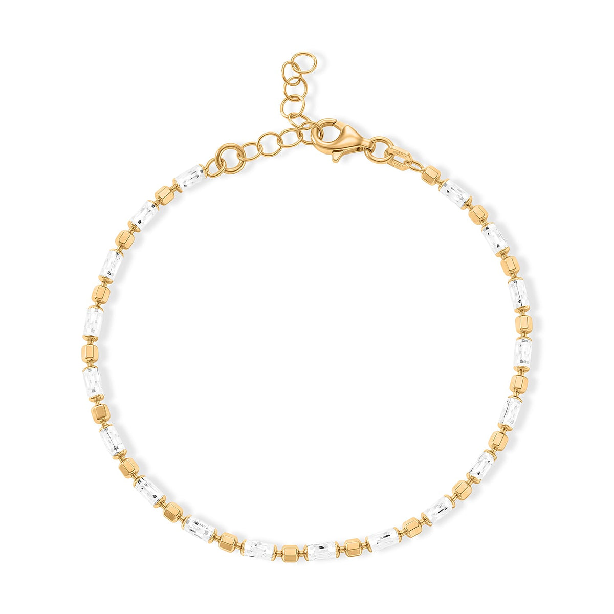 1.2mm CPSL/DC Typhoon Chain Bracelet in 14K YRG Over and Sterling Silver (7.00 In) 4.35 Grams