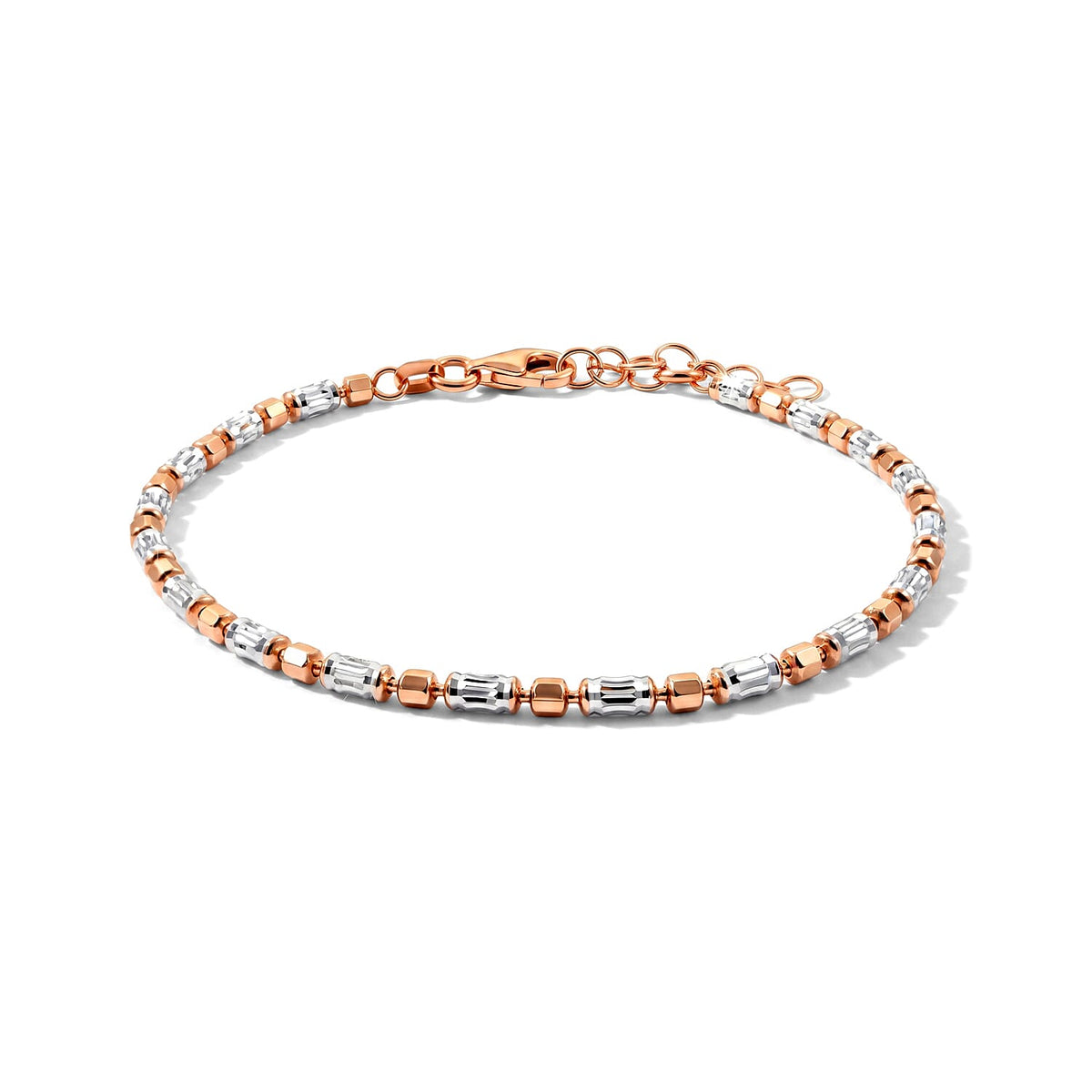 1.2mm CPSL/DC Typhoon Chain Bracelet in 14K YRG Over and Sterling Silver (7.00 In) 4.35 Grams