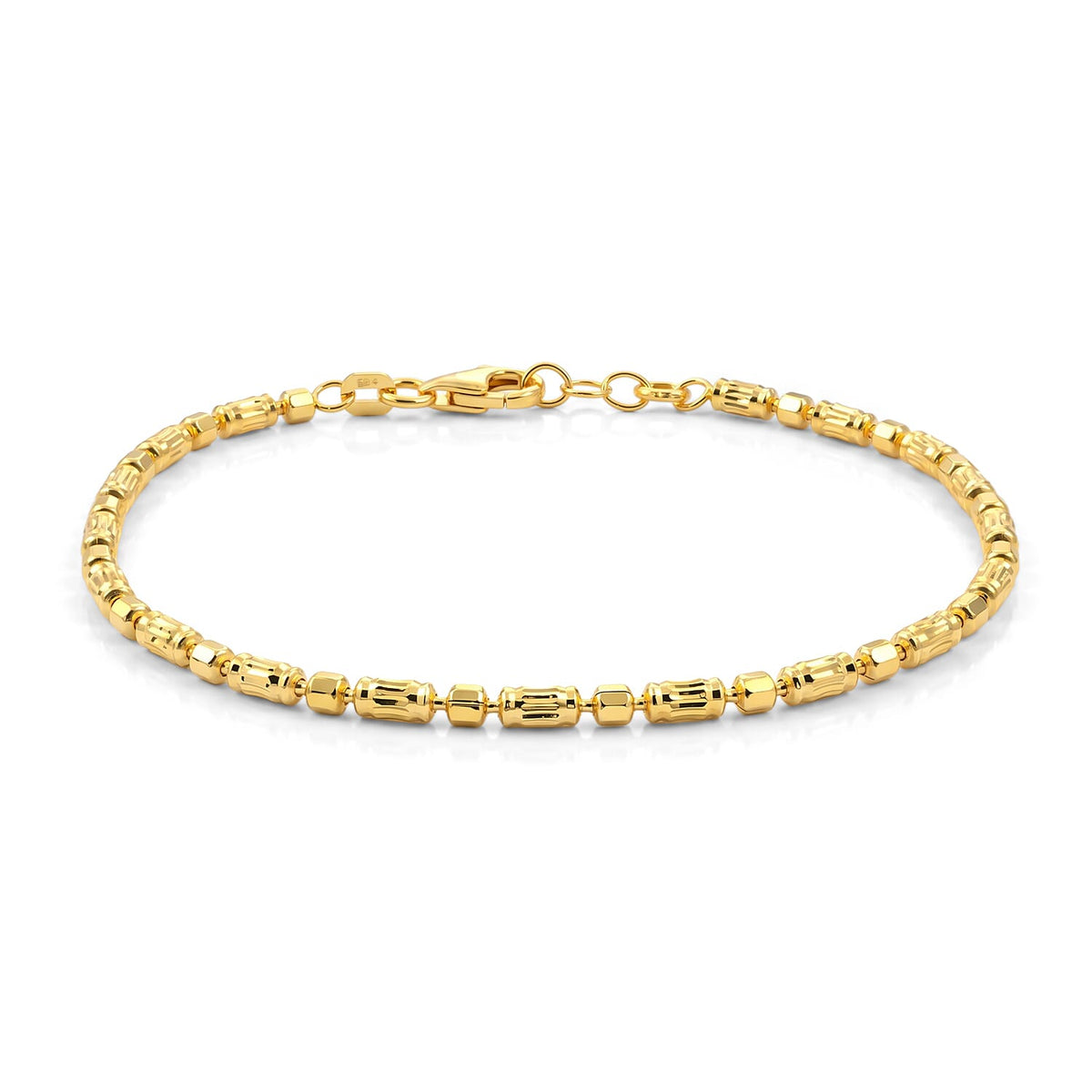 1.2mm CPSL/DC Typhoon Chain Bracelet in 14K YRG Over and Sterling Silver (7.00 In) 4.35 Grams