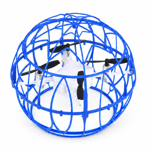 Football Flying Vehicle Quadcopter Drone Remote Contral Toy with Screwdriver - Blue