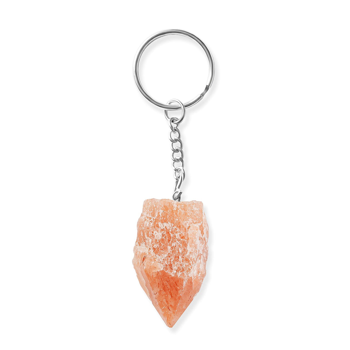 Sodalite 138.70 ctw Geode Keychain in Silvertone