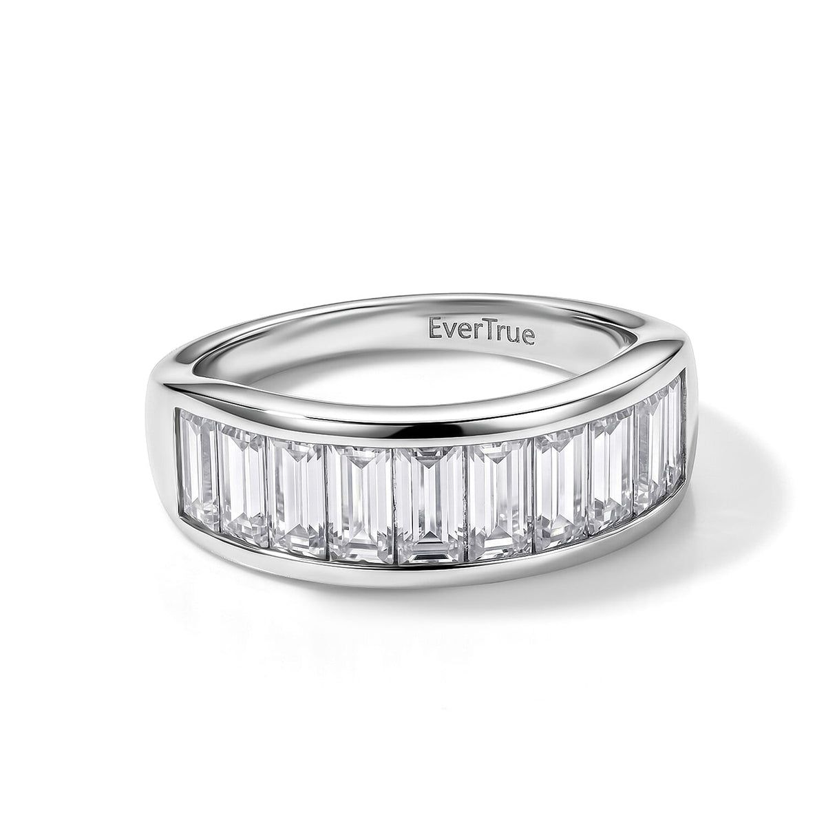 EverTrue Moissanite 1.75 ctw Band Ring in Platinum Bond (Size 10.0)