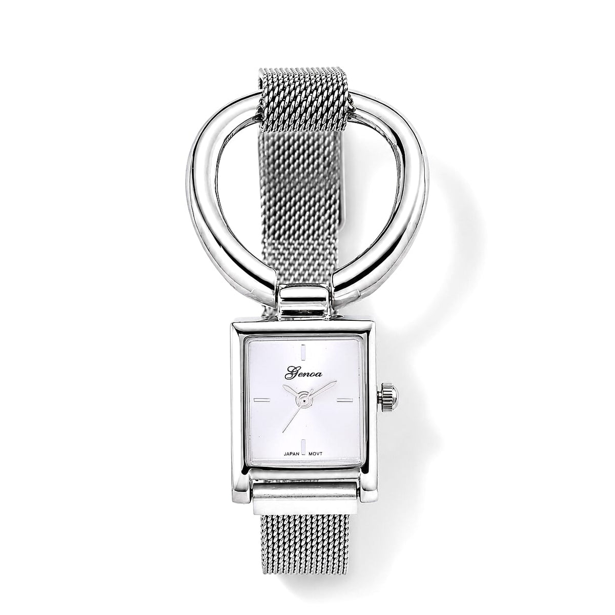 Genoa Japanese Movement Watch in Silvertone with Magnet Buckle