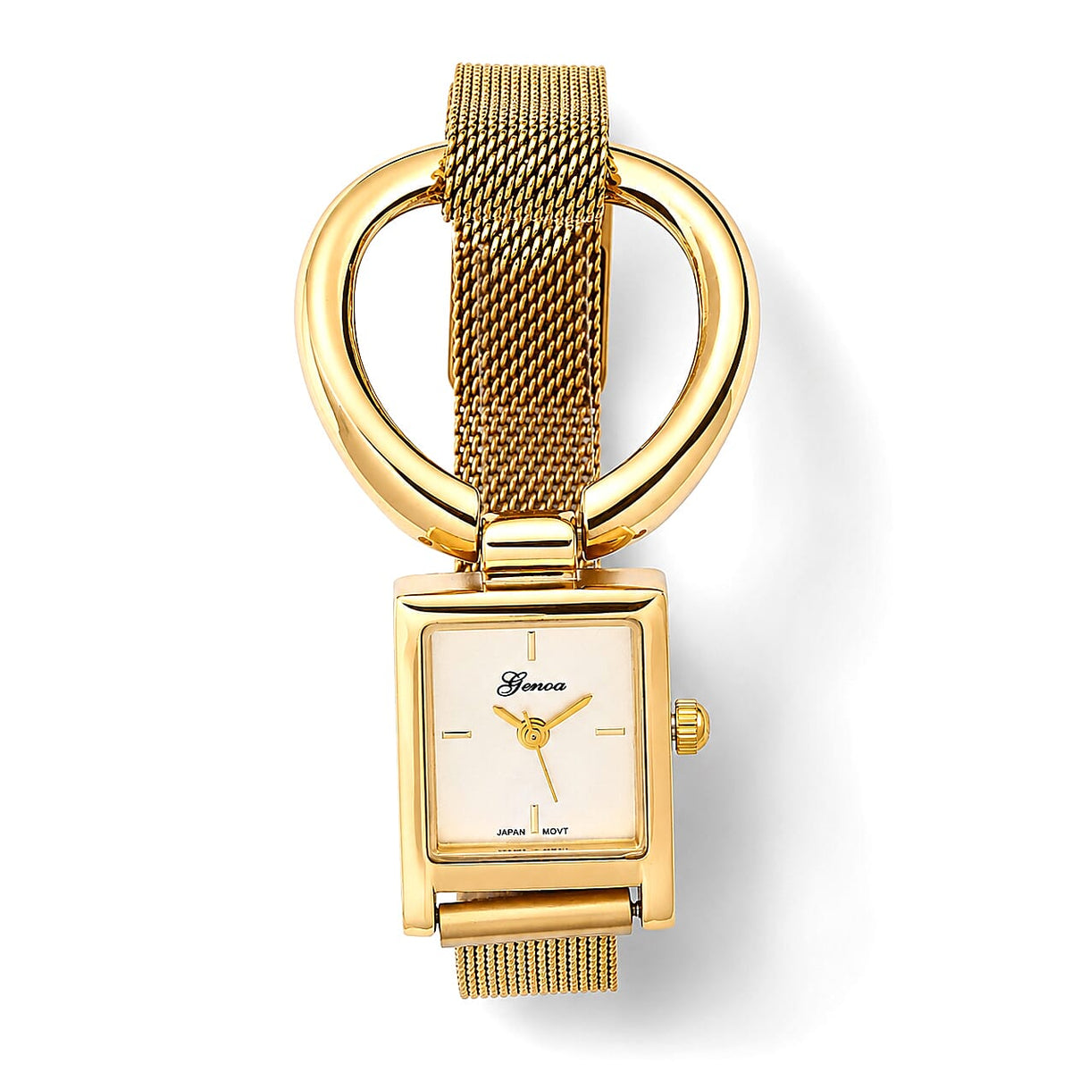Genoa Japanese Movement Watch in Silvertone with Magnet Buckle